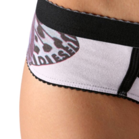 Diesel Women's Briefs Panties Medium Multi Color Cool 360 Onyx Print New - Picture 6 of 6